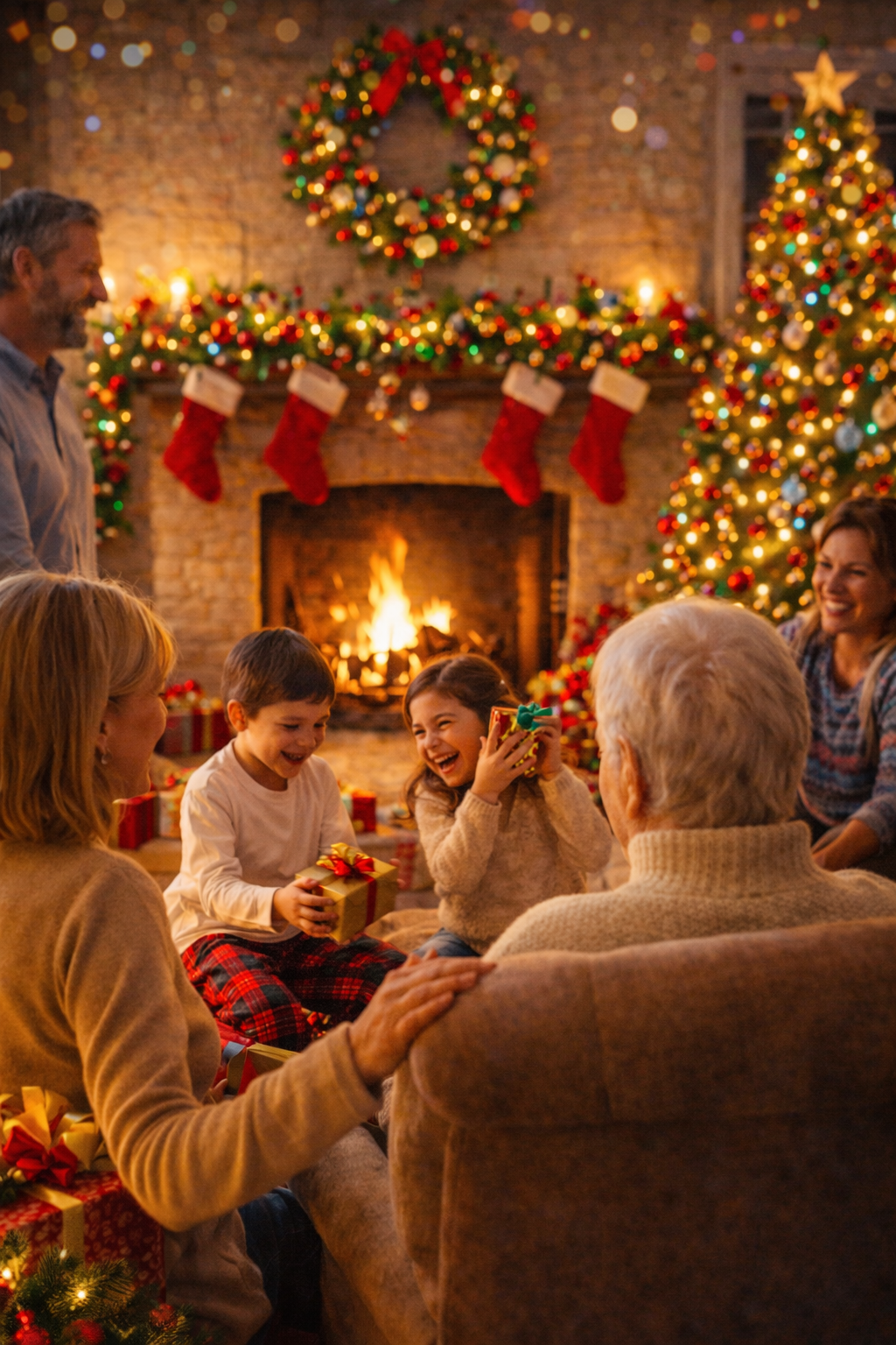 Holiday home health care providers in Houston celebrating the season with patients and families